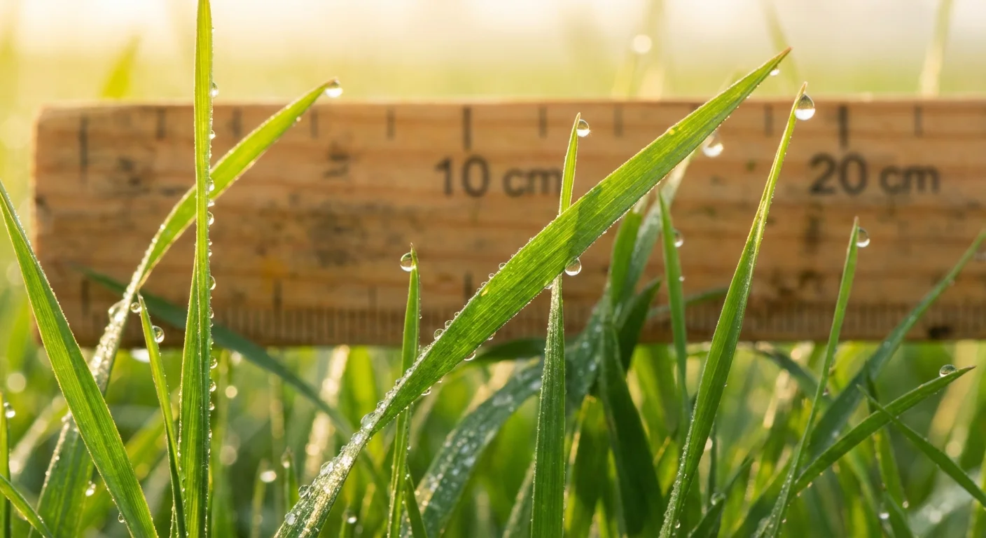 Close-up of healthy, tall grass blades showing vibrant green texture.