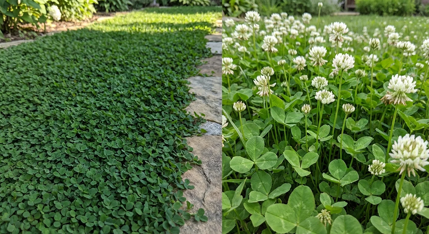 Comparison of micro-clover and flowering white Dutch clover.