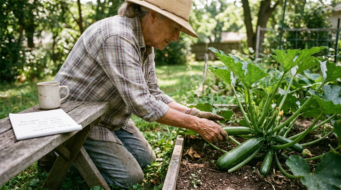 Editorial photograph illustrating: Outdoor Strategy #5: Bush Zucchini for High Yields with Low Effort