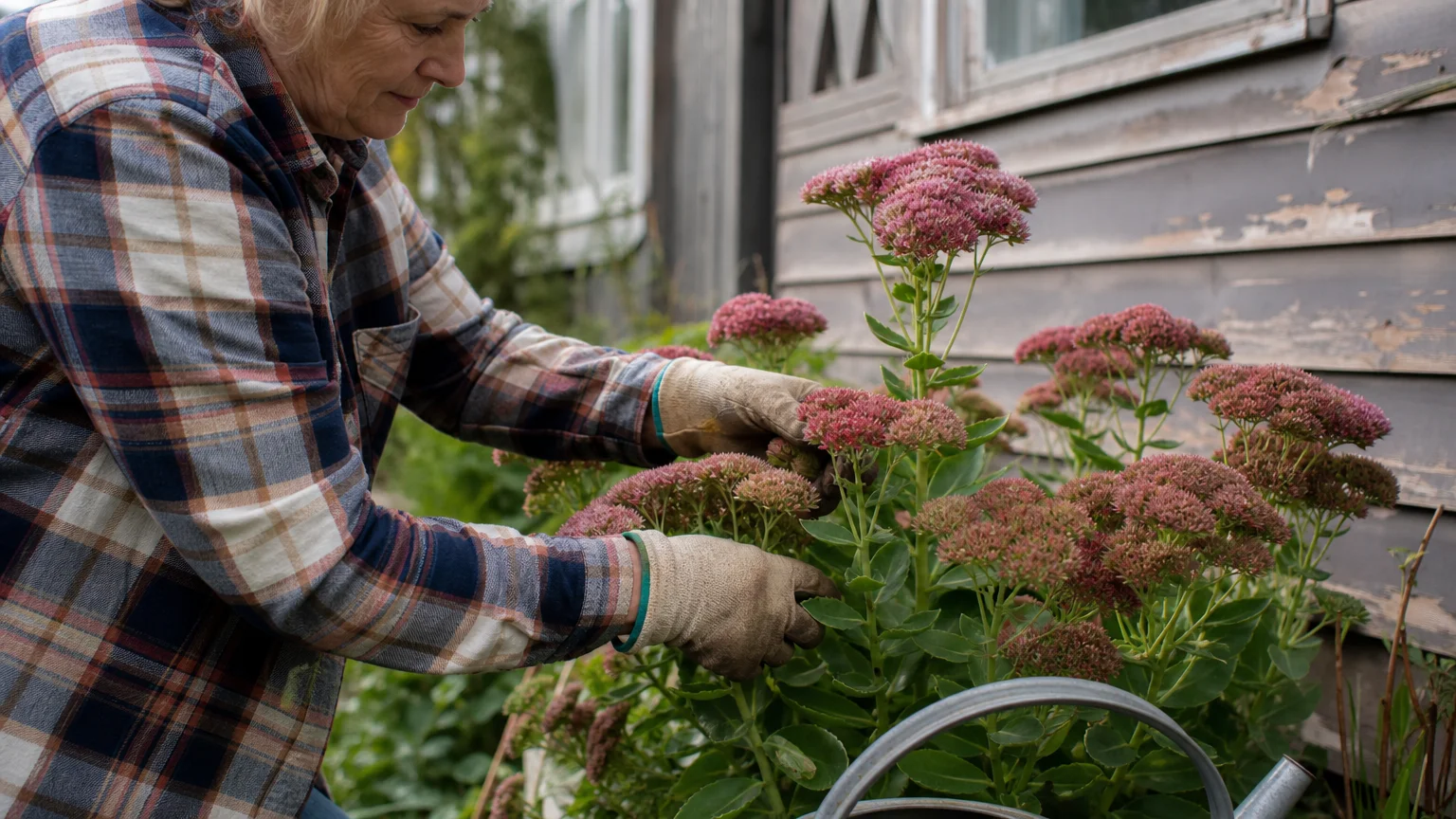 Editorial photograph illustrating: Tip #6: Autumn Joy Sedum (Hylotelephium telephium)