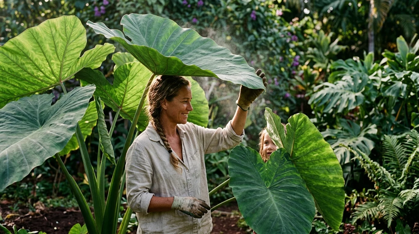 Tip #1: Grow Elephant Ears for Massive Shade and Evapotranspiration